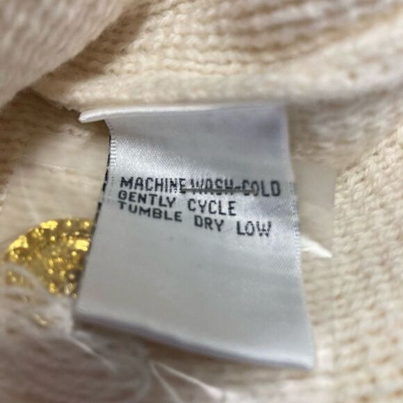 ASHLEY HILL Women’s Front Button Sweater Cardigan Ivory/Cream XL - Picture 12 of 12